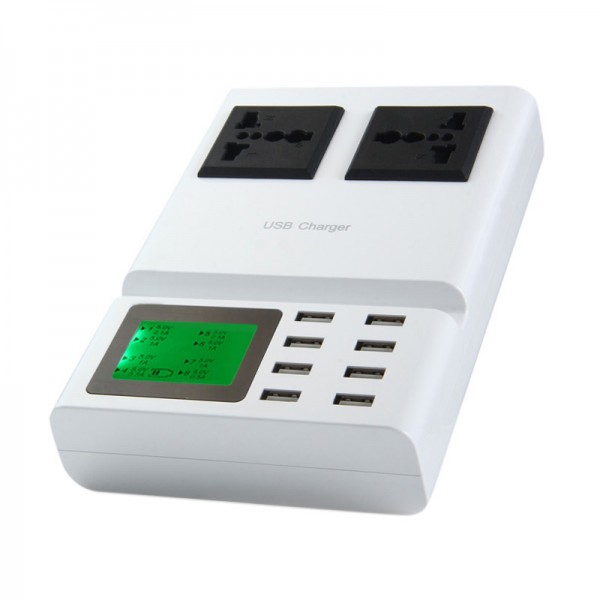 Πολυφορτιστής με 8 Θύρες USB & 2 Πρίζες Ρεύματος - Power Charger 